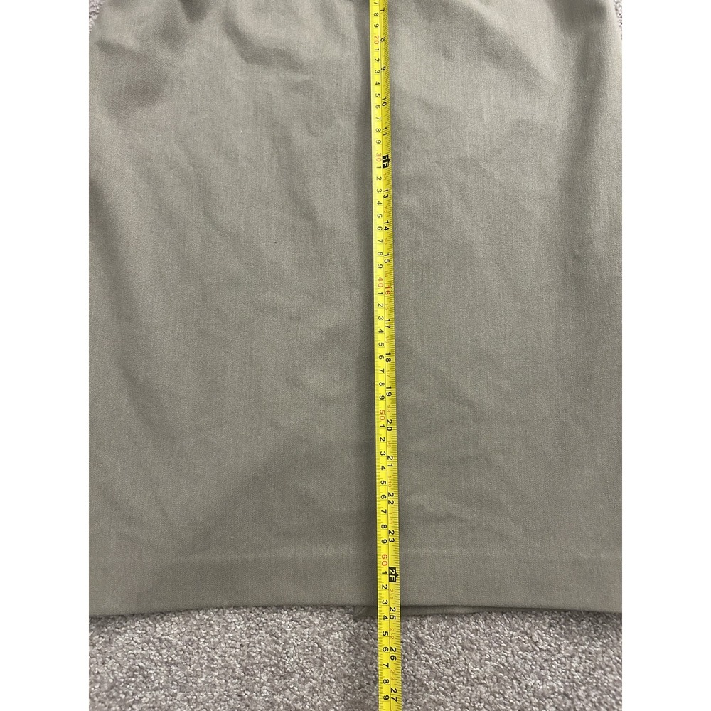Vintage Skirt Womens 4 Olive Green Excellent Belted High Waist Knee Length - Picture 8 of 8